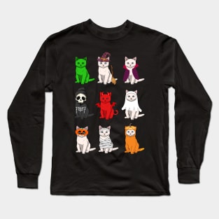 Cats Halloween Funny Cats Costume Long Sleeve T-Shirt